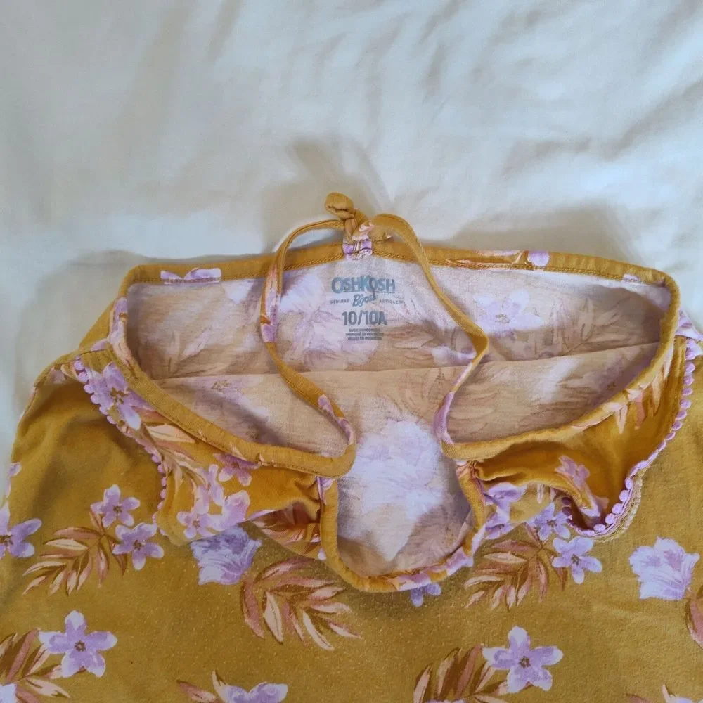 OshKosh B'gosh Flower Strap Top‎ Girl's Size 10/10A